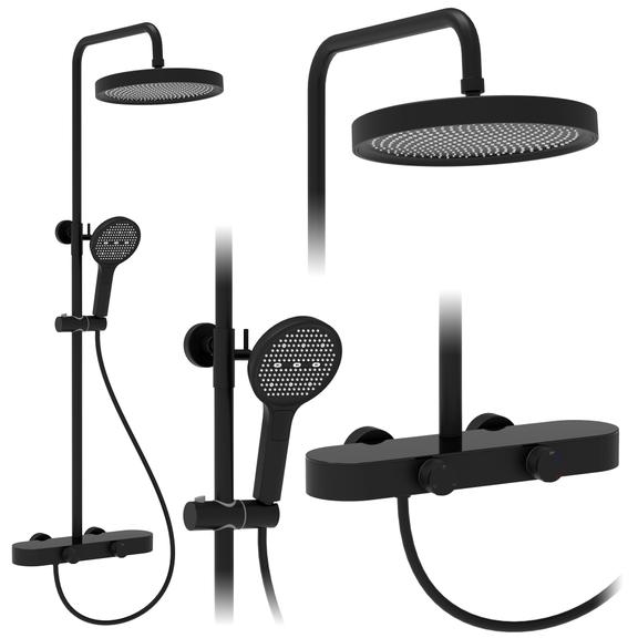 Zestaw Prysznicowy REA Creo Czarny