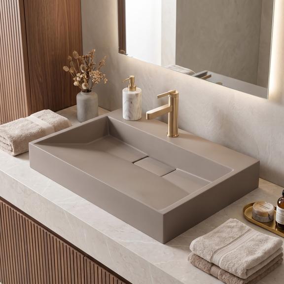 Umywalka konglomeratowa Rea GOYA TAUPE 70CM