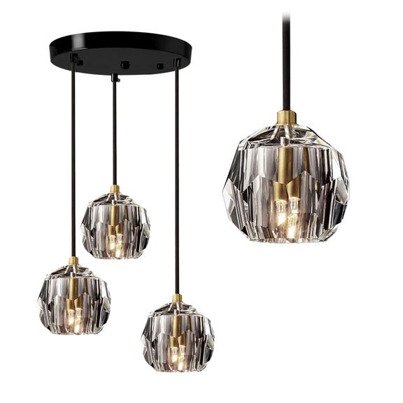 Kristall Deckenlampe Black APP588-3CPR