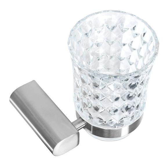 Bathroom mug Brushed Nickel 322224