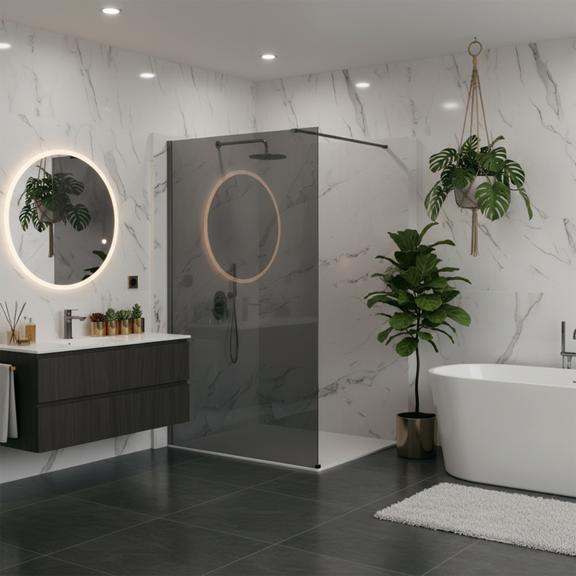 Kabina prysznicowa Walk-In Rea Flexi Grey / Tytan 110