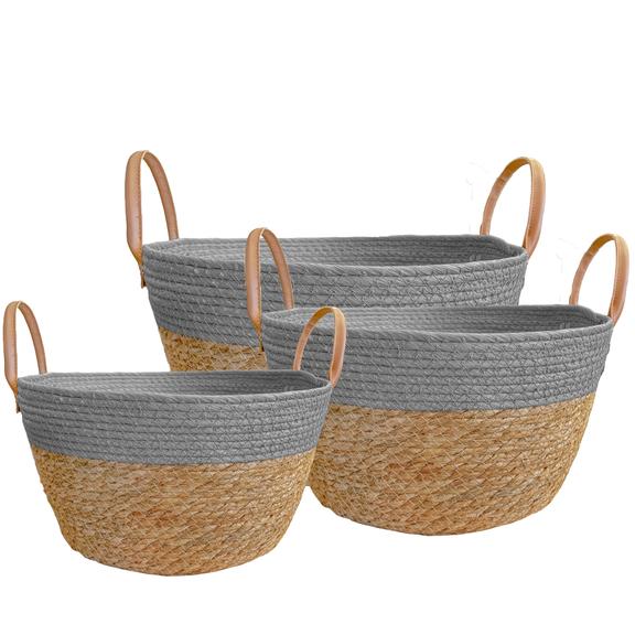 Zestaw 3szt Koszy Naturalnych BOHO 223K16