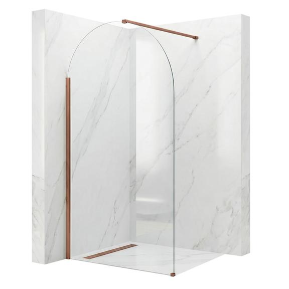 Ścianka prysznicowa Walk-In Rea Heaven Brush Copper 100