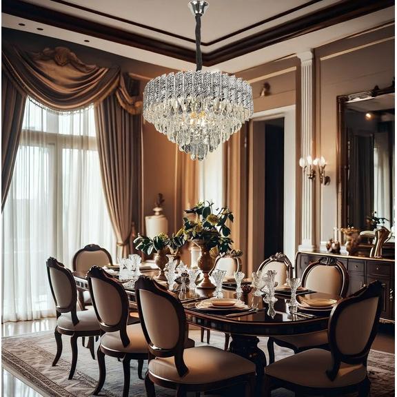 Hängelampe Cristal G055-CP 50cm CHROME