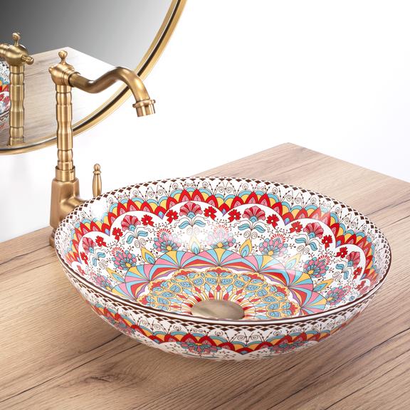 Νιπτήρας πάγκου Rea Peru Μ 40 x Π 40  x Υ 11,5 cm