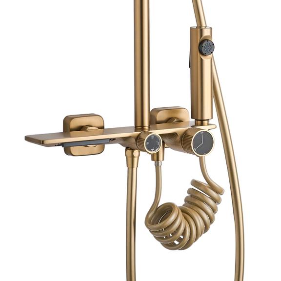 Zestaw PRYSZNICOWY REA HELIX Złoty Szczotkowany