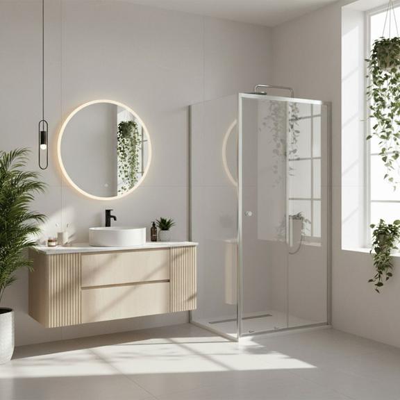 Tuš kabina Rea Primo Slide 110x100 Chrome