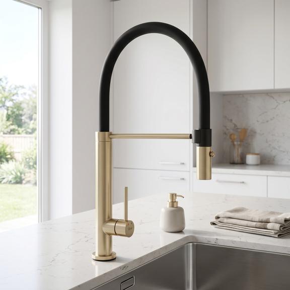 Kitchen faucet Viera Gold Brush