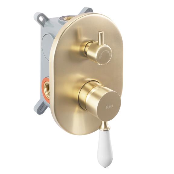 Zestaw natryskowy podtynkowy Rea Serra Złoty Szczotkowany + BOX