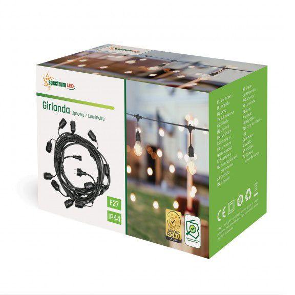 Черна гирлянда за открито WOJ+14342