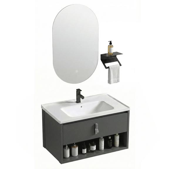 Conjunto de muebles de baño con lavabo Toledo 60cm Grey
