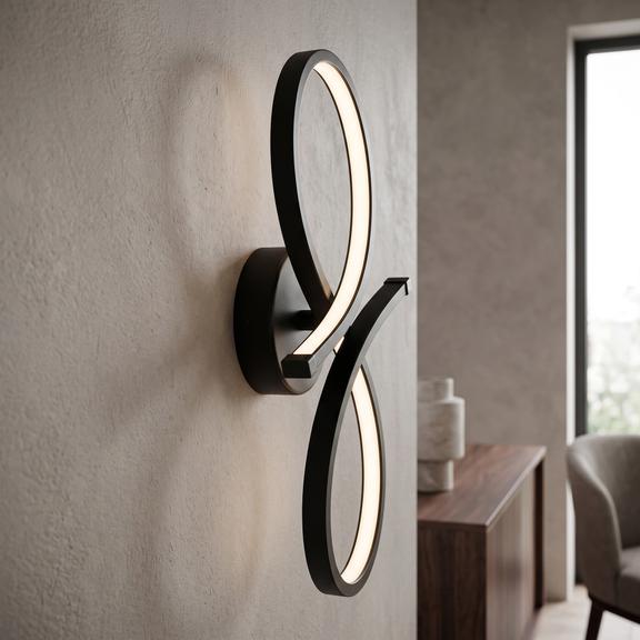 LAMPA ŚCIENNA KINKIET LED APP1050-W Czarna