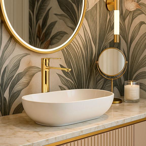 REA STORM kultainen pesuallashana, korkea