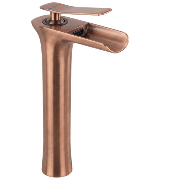 Rubinetto da lavabo Rea Laguna antique Brush Copper high