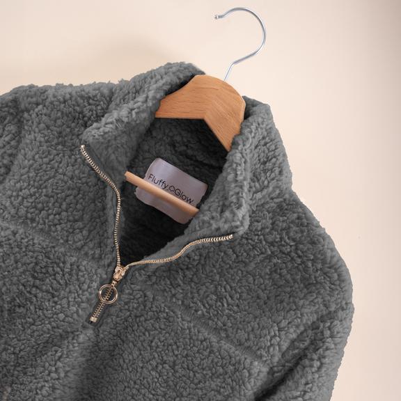 Bluza Damska Sherpa z kołnierzem Grey S