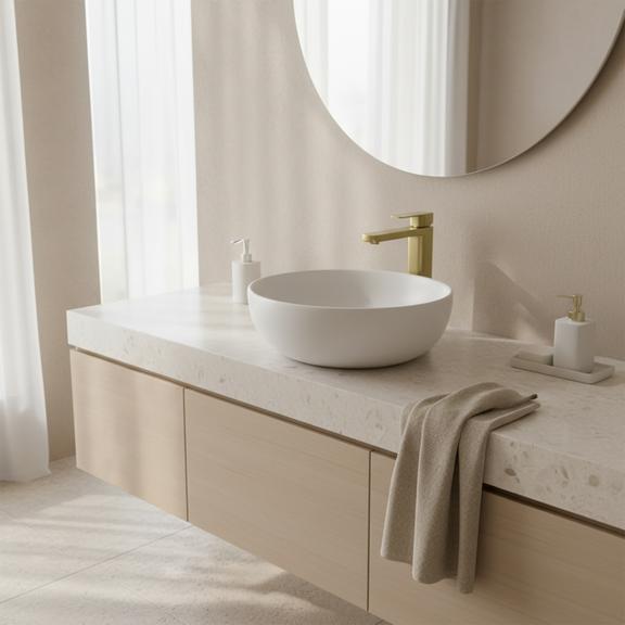 Fürdőszobai csaptelep Rea Arlo Brush Gold