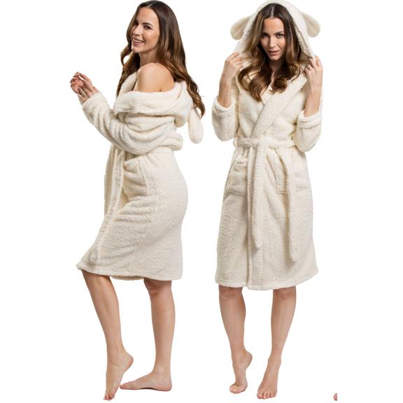 Bathrobe Teddy Ecru Women S/M