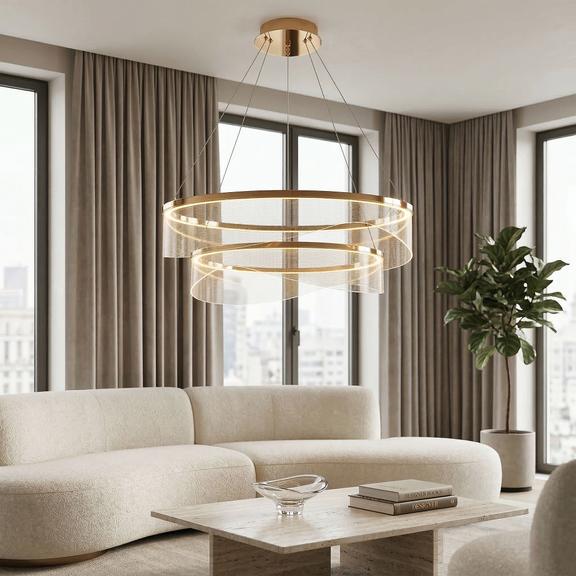 LAMPA SUFITOWA WISZĄCA G146-2CP ZŁOTA