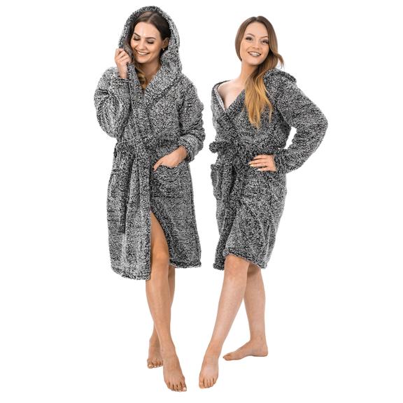 Bathrobe Fluffy grey S/M