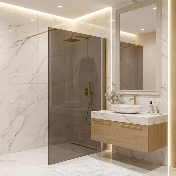 Dušo siena Rea Flexi Brown / Brush Gold 140