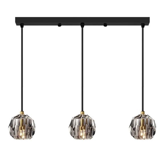 Kristall Deckenlampe APP587-3CP Black
