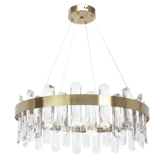 LED кристална висяща лампа SWE074-1CP 50см Brushed Gold