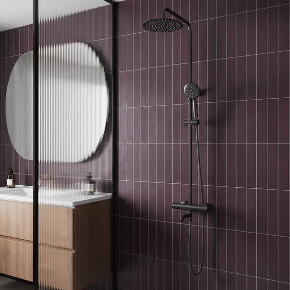 Kit de douche avec thermostat Lungo Titan