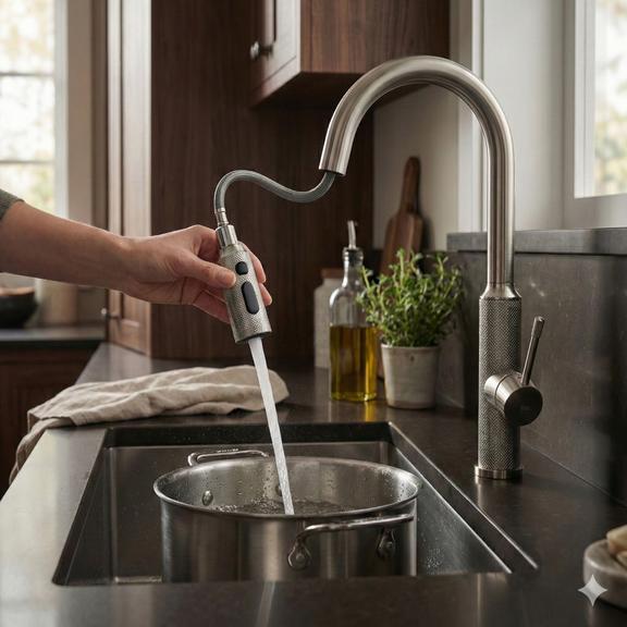 Kuhinjska slavina Rea Master Brush Nickel