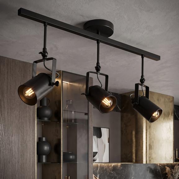 Lampa sufitowa reflektor APP487-3C czarna