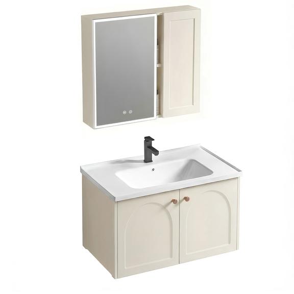 Conjunto de muebles de baño con lavabo Denver 60cm Creme