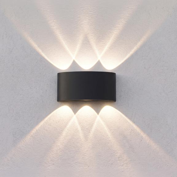 Lampa elewacyjna Kinkiet LED JNH040-6G Czarna