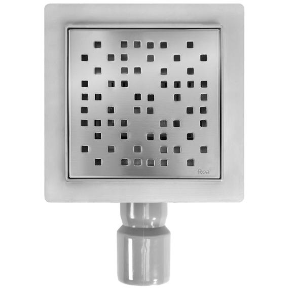 Duschrinne REA DOTS 150x150 Nickel Brush