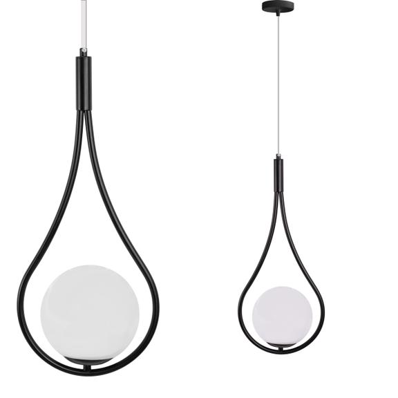 GLASKUGEL HÄNGELEUCHTE G111-1W SCHWARZ E27