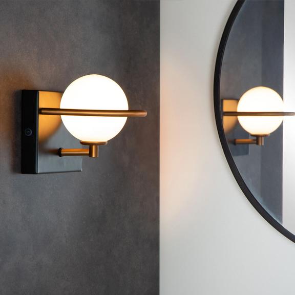 Wandlampe APP1300-1W Black Gold