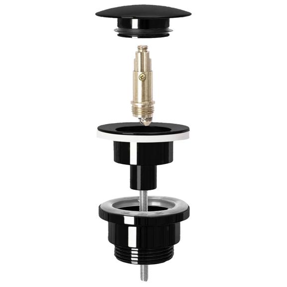 Univerzálny umývadlový výpust REA Click-clack - BLACK METALIC