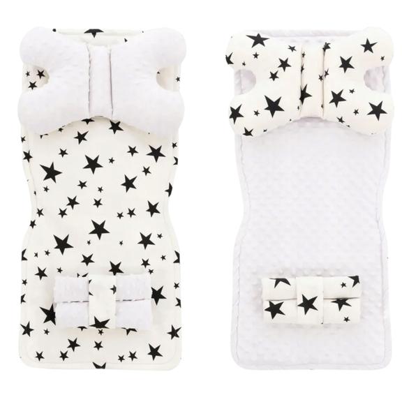 Mata do wózka dwustronna 4w1 White/Black Star