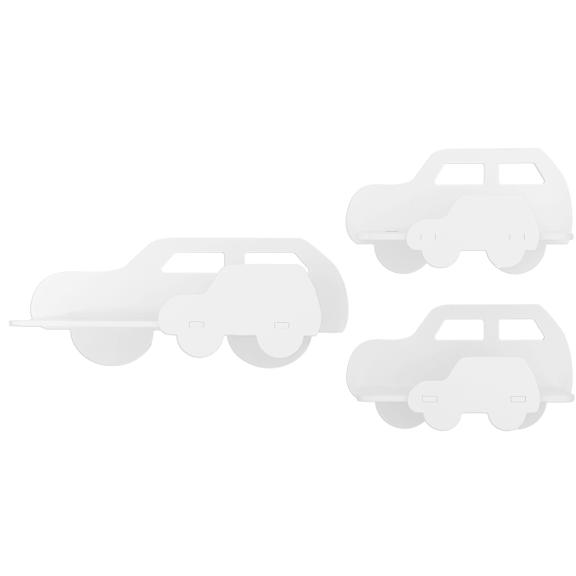 Półki auta zestaw 3 szt. białe