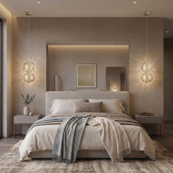 Lampa wisząca LED G148-2CP Gold Złota Szczotkowana