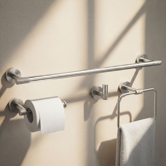 Vannitoa tarvikute komplekt GRID Brush Nickel 4 osa