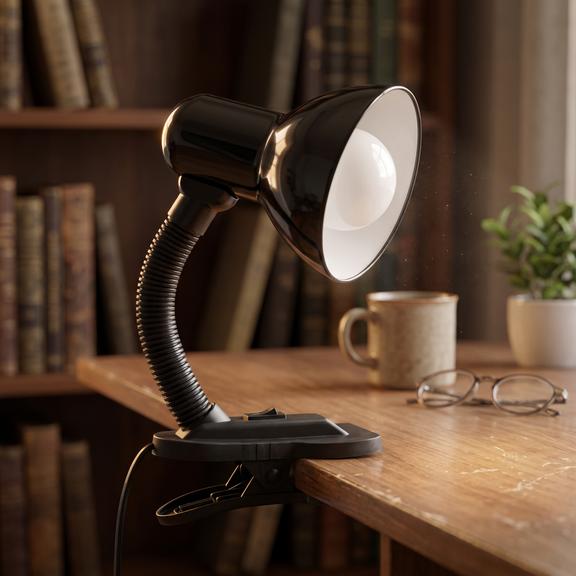 Lampka nocna biurkowa na klips JNH045-1T Czarna