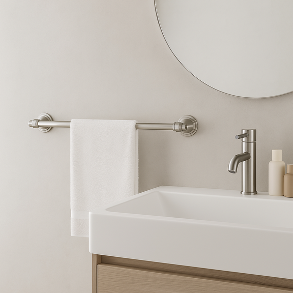 Wieszak łazienkowy jednoramienny 16101 Aristo Nikiel szczotkowany