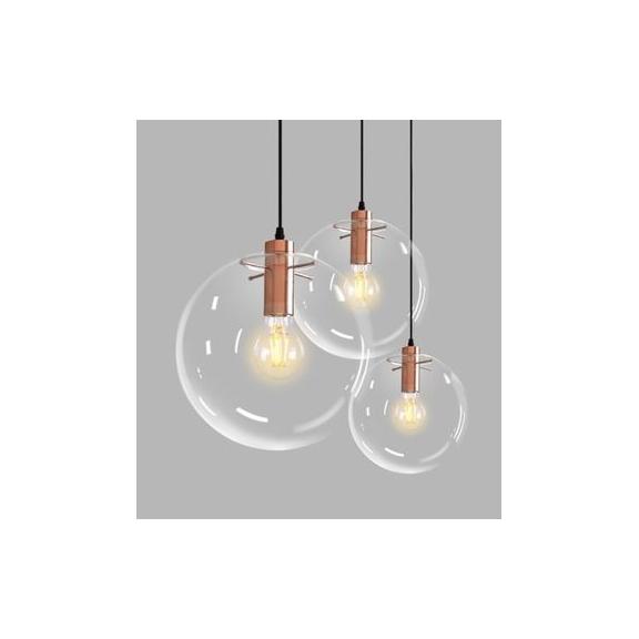Lampa sufitowa wisząca szklana Lassi 15 cm Różowe Złoto