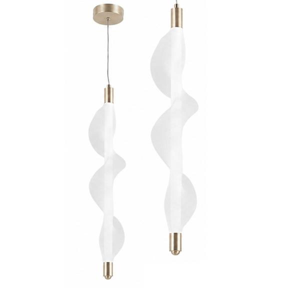 Люстра LED G008-1CP WHITE/GOLD