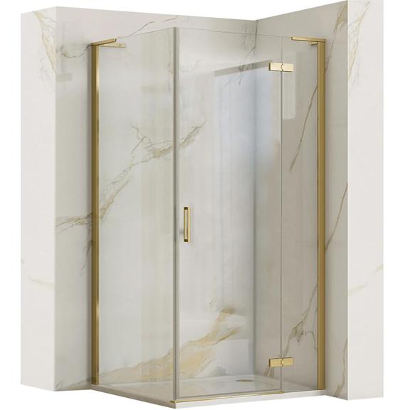 Cabine de duche REA Hugo 90x90 ouro escovado