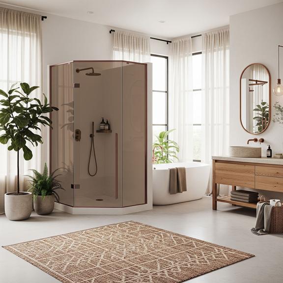 Shower enclosure DIAMOND 90x90 COPPER BRUSH