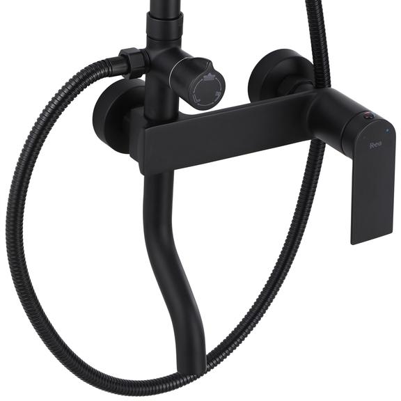 REA STORM suihkusetti BLACK MAT BLACK MATT