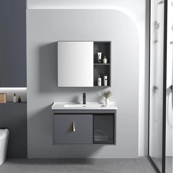 Conjunto de móveis de banheiro Paris 60cm Grey