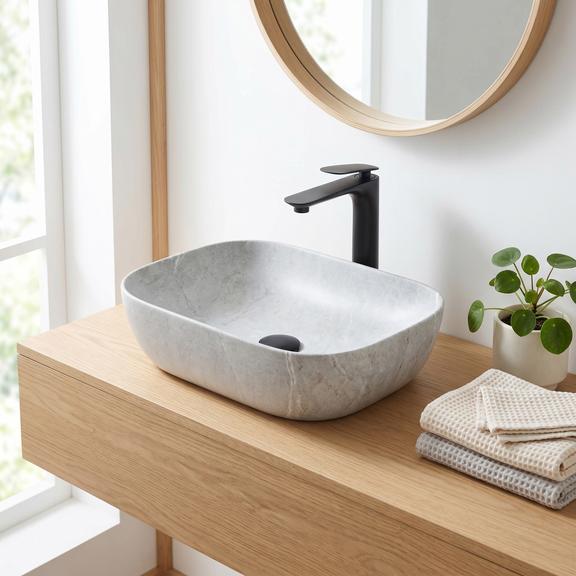 Умывальник на столешницу Rea Livia Grey