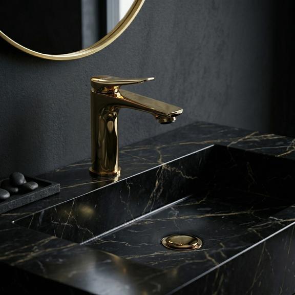 Praustuvo maišytuvas PREMIUM REA Vision Gold Low