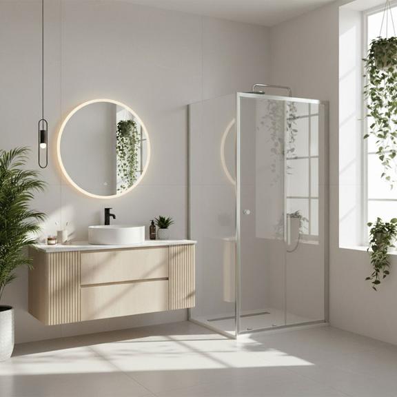 Tuš kabina Rea Primo Slide 100x90 Chrome